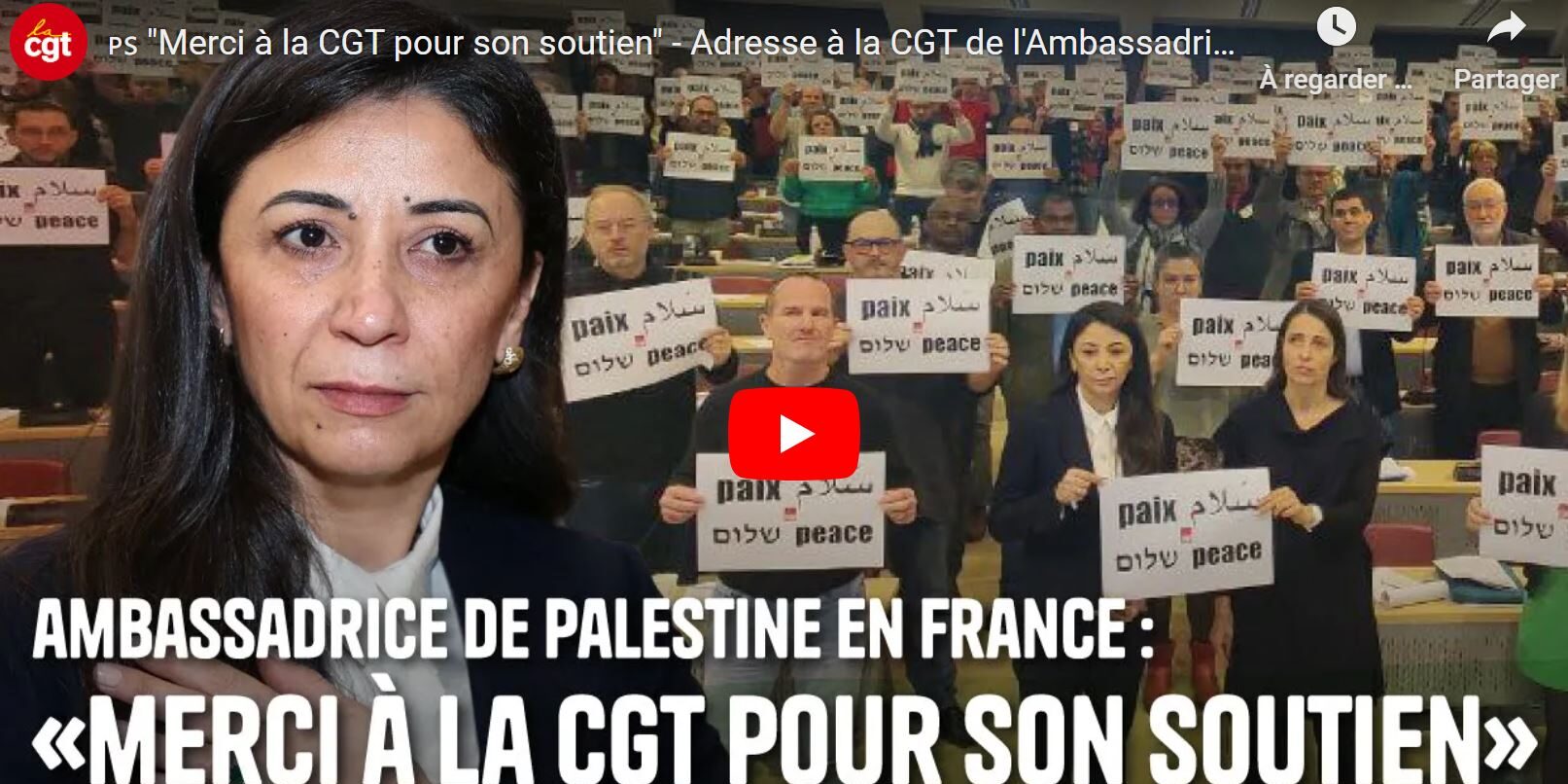 Merci La Cgt Pour Son Soutien Adresse La Cgt De L Ambassadrice